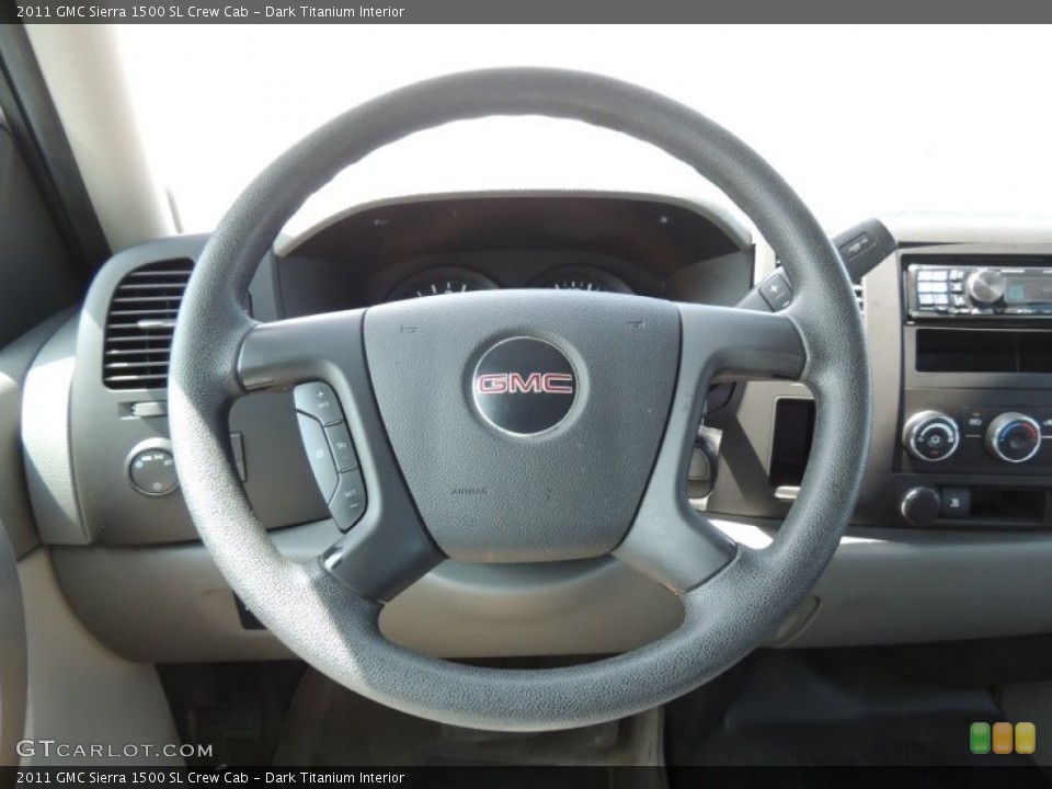 Dark Titanium Interior Steering Wheel for the 2011 GMC Sierra 1500 SL Crew Cab #79220083