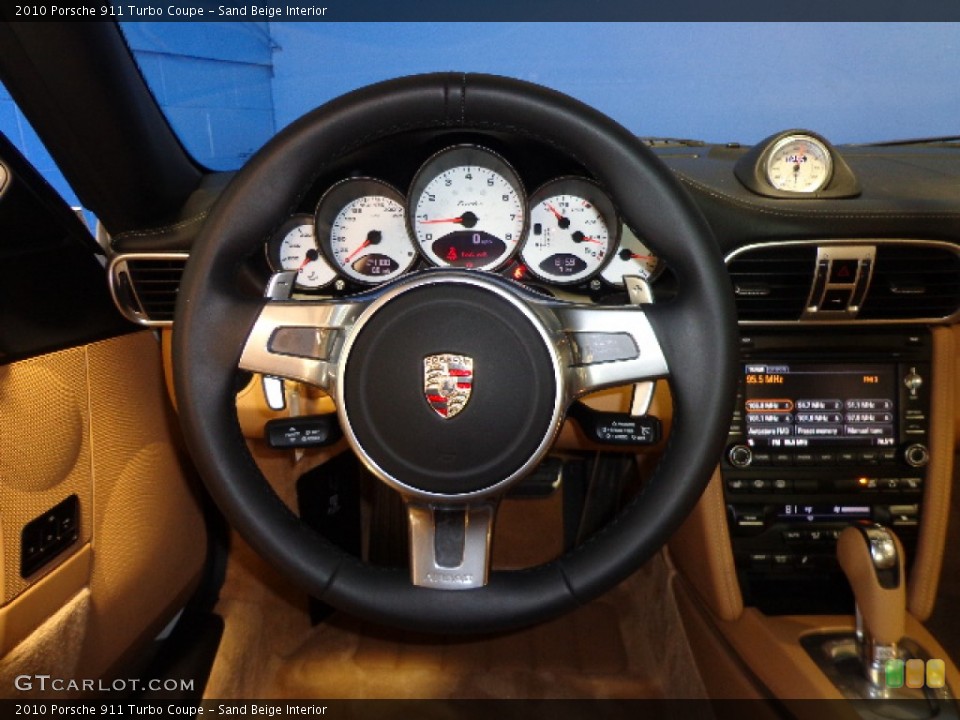 Sand Beige Interior Steering Wheel for the 2010 Porsche 911 Turbo Coupe #79221814