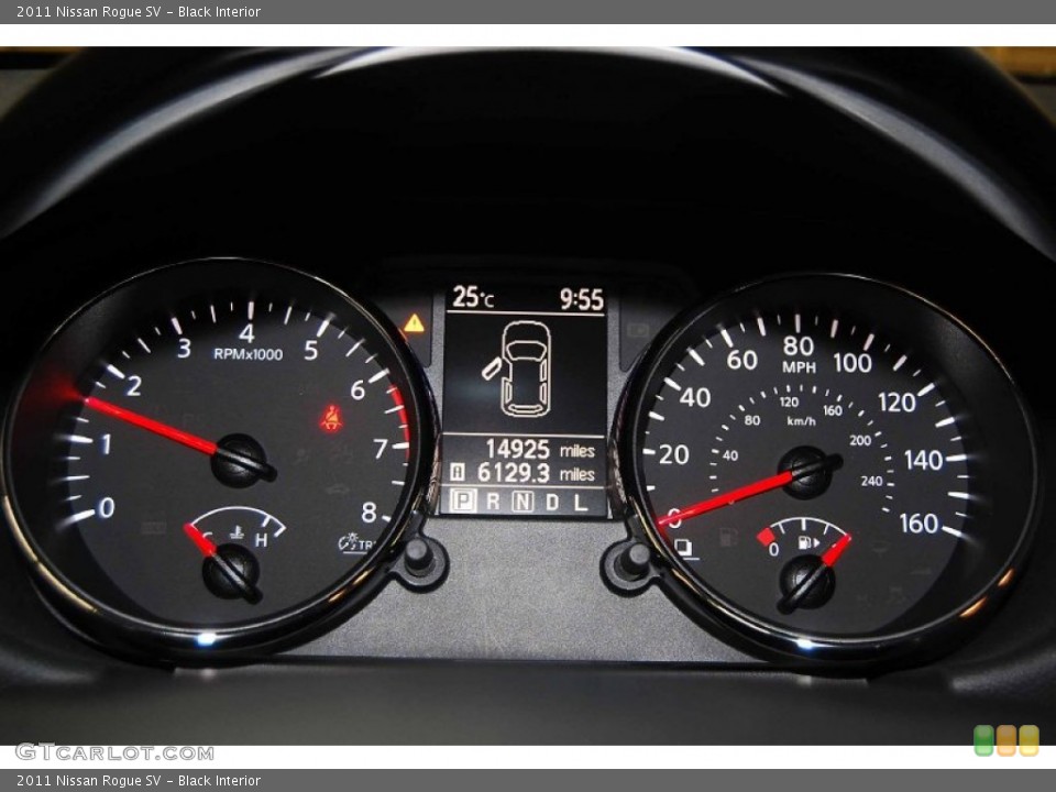 Black Interior Gauges for the 2011 Nissan Rogue SV #79223495