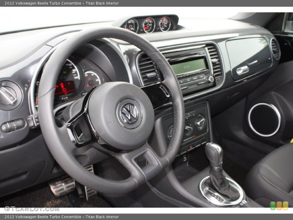 Titan Black Interior Dashboard for the 2013 Volkswagen Beetle Turbo Convertible #79225014