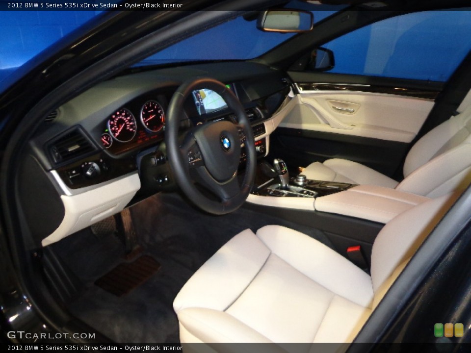Oyster/Black Interior Prime Interior for the 2012 BMW 5 Series 535i xDrive Sedan #79226698