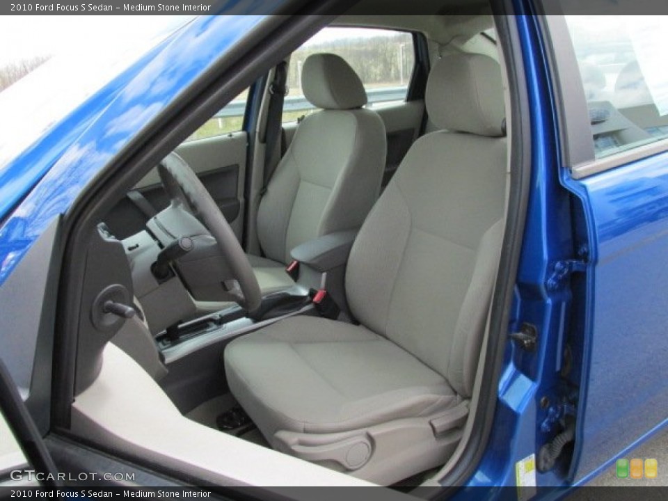 Medium Stone Interior Front Seat for the 2010 Ford Focus S Sedan #79228040