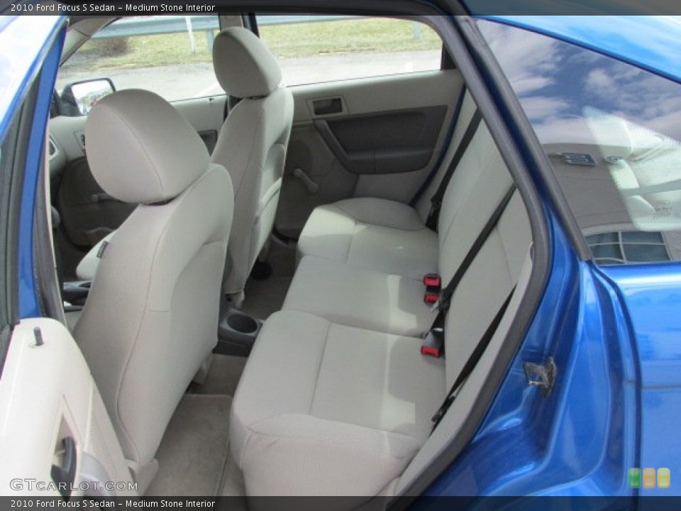 Medium Stone Interior Rear Seat for the 2010 Ford Focus S Sedan #79228059