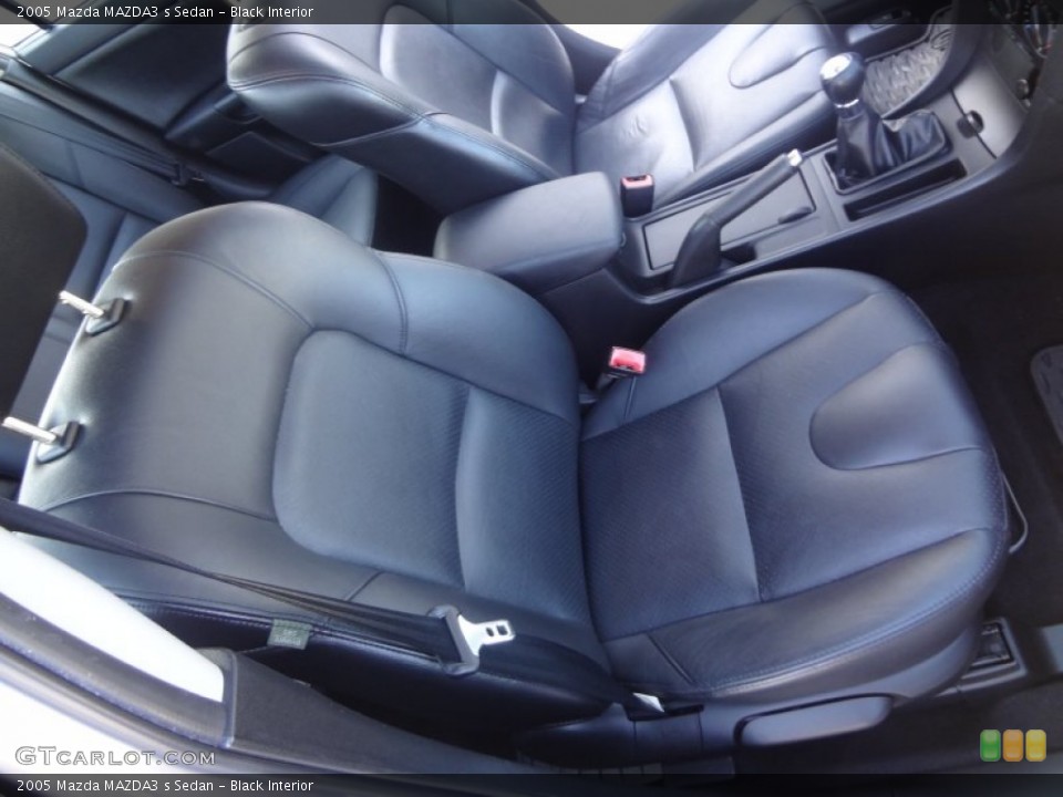 Black Interior Front Seat for the 2005 Mazda MAZDA3 s Sedan #79230424