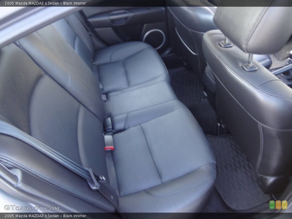 Black Interior Rear Seat for the 2005 Mazda MAZDA3 s Sedan #79230472