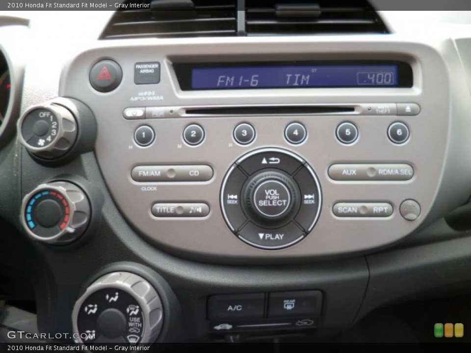 Gray Interior Controls for the 2010 Honda Fit  #79230712