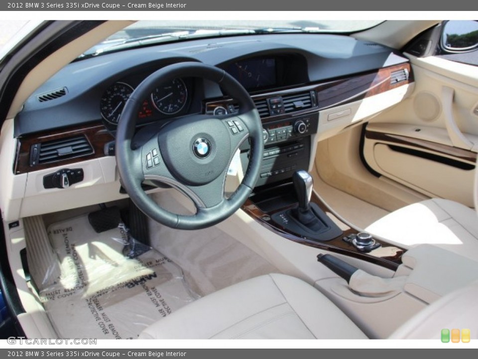 Cream Beige Interior Prime Interior for the 2012 BMW 3 Series 335i xDrive Coupe #79231061