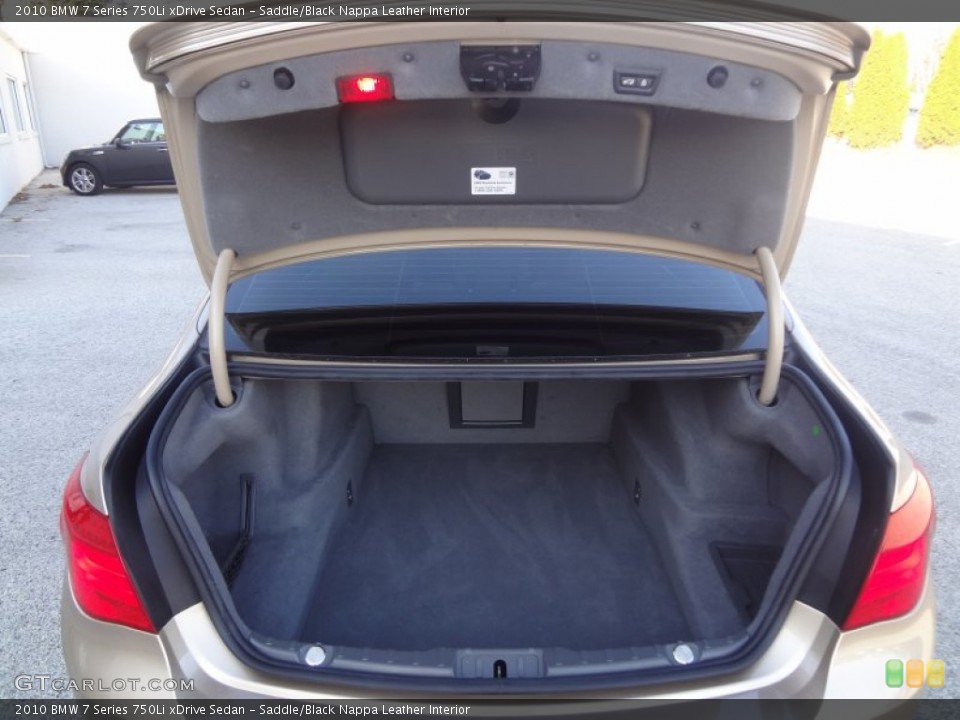 Saddle/Black Nappa Leather Interior Trunk for the 2010 BMW 7 Series 750Li xDrive Sedan #79231284