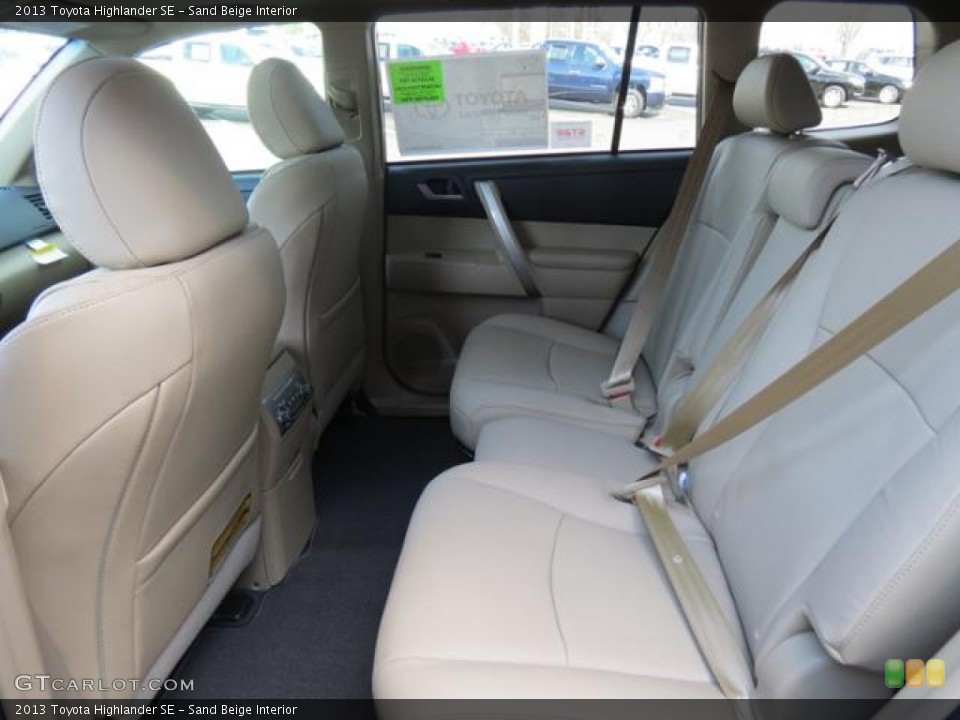Sand Beige Interior Rear Seat for the 2013 Toyota Highlander SE #79231597
