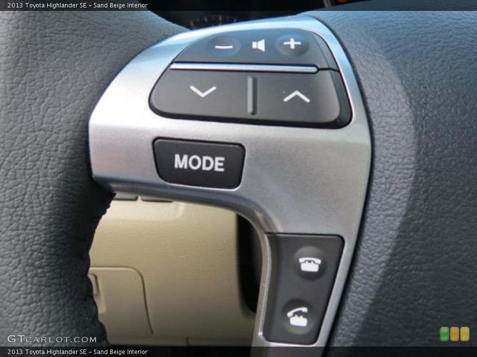 Sand Beige Interior Controls for the 2013 Toyota Highlander SE #79231761