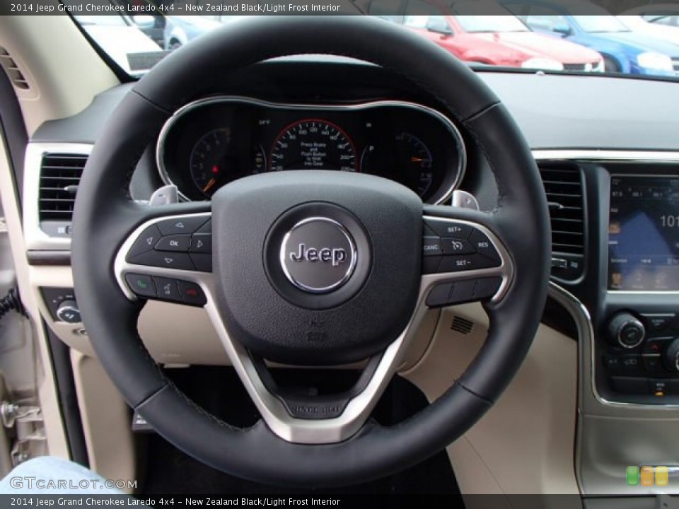 New Zealand Black/Light Frost Interior Steering Wheel for the 2014 Jeep Grand Cherokee Laredo 4x4 #79232023