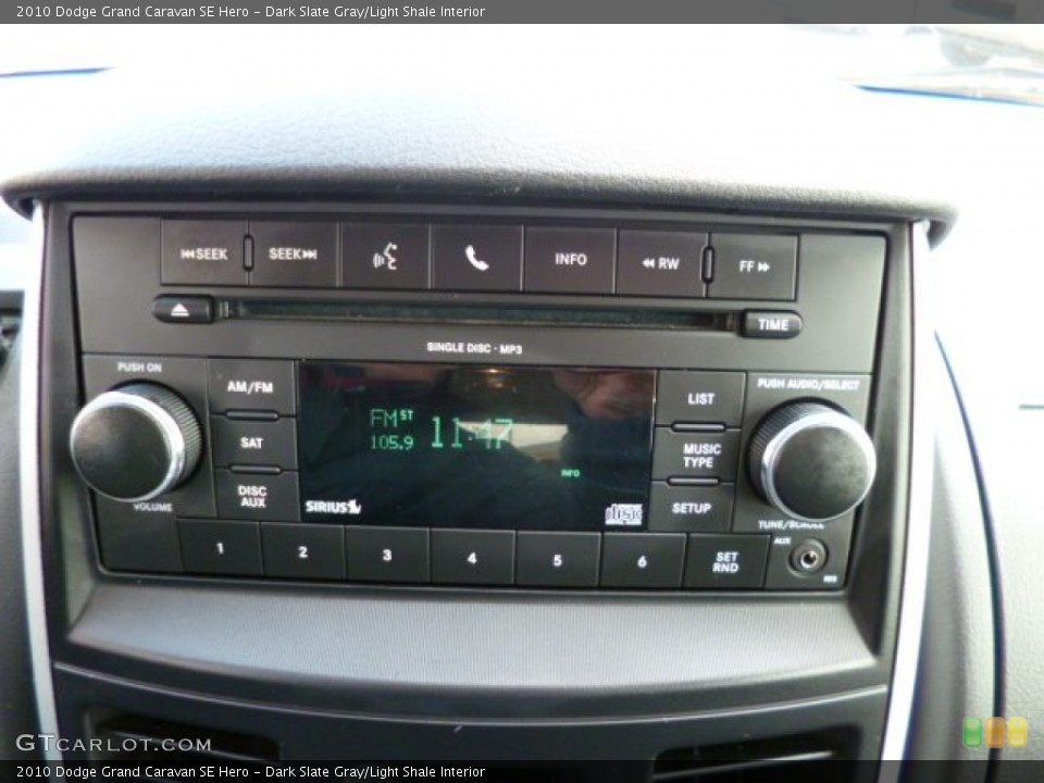 Dark Slate Gray/Light Shale Interior Audio System for the 2010 Dodge Grand Caravan SE Hero #79232773