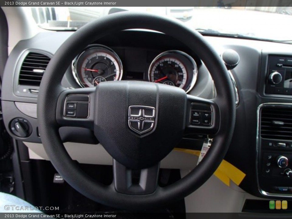 Black/Light Graystone Interior Steering Wheel for the 2013 Dodge Grand Caravan SE #79233967