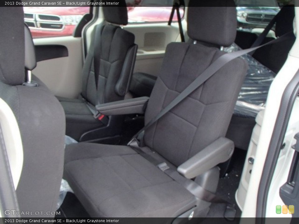 Black/Light Graystone Interior Rear Seat for the 2013 Dodge Grand Caravan SE #79234276