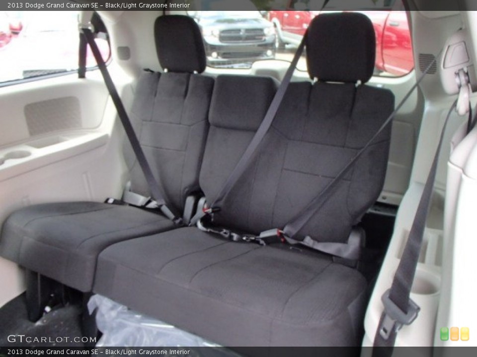 Black/Light Graystone Interior Rear Seat for the 2013 Dodge Grand Caravan SE #79234294