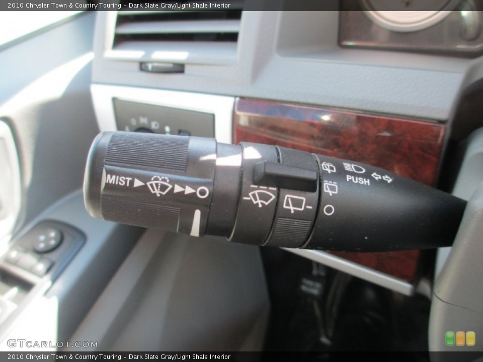 Dark Slate Gray/Light Shale Interior Controls for the 2010 Chrysler Town & Country Touring #79234501