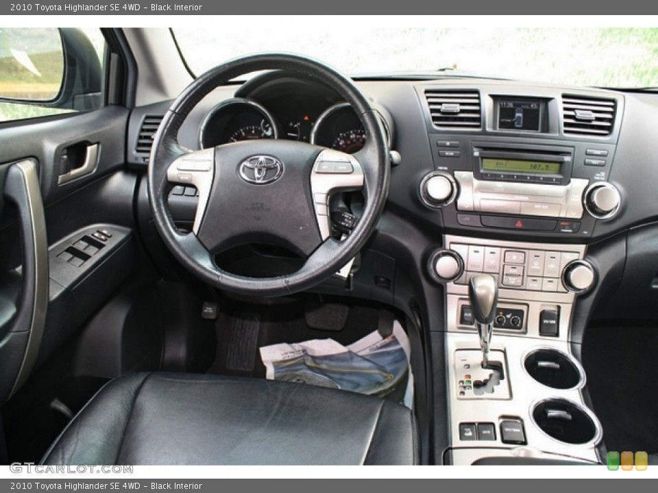 Black Interior Dashboard for the 2010 Toyota Highlander SE 4WD #79236313