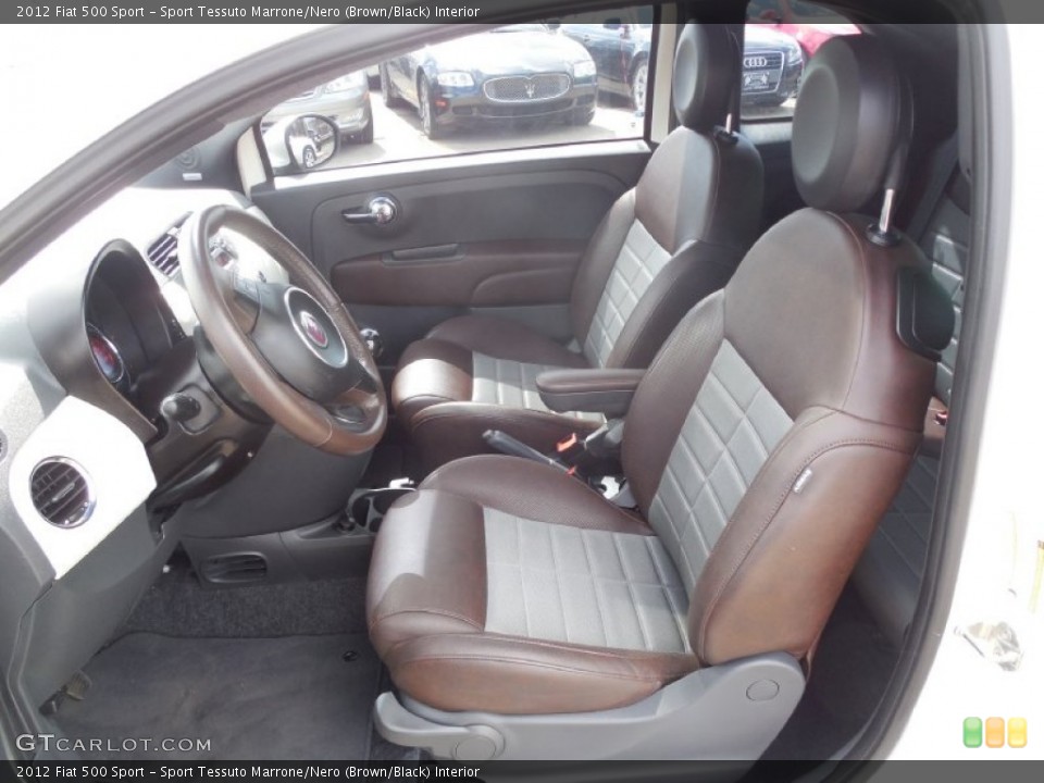 Sport Tessuto Marrone/Nero (Brown/Black) Interior Photo for the 2012 Fiat 500 Sport #79238647