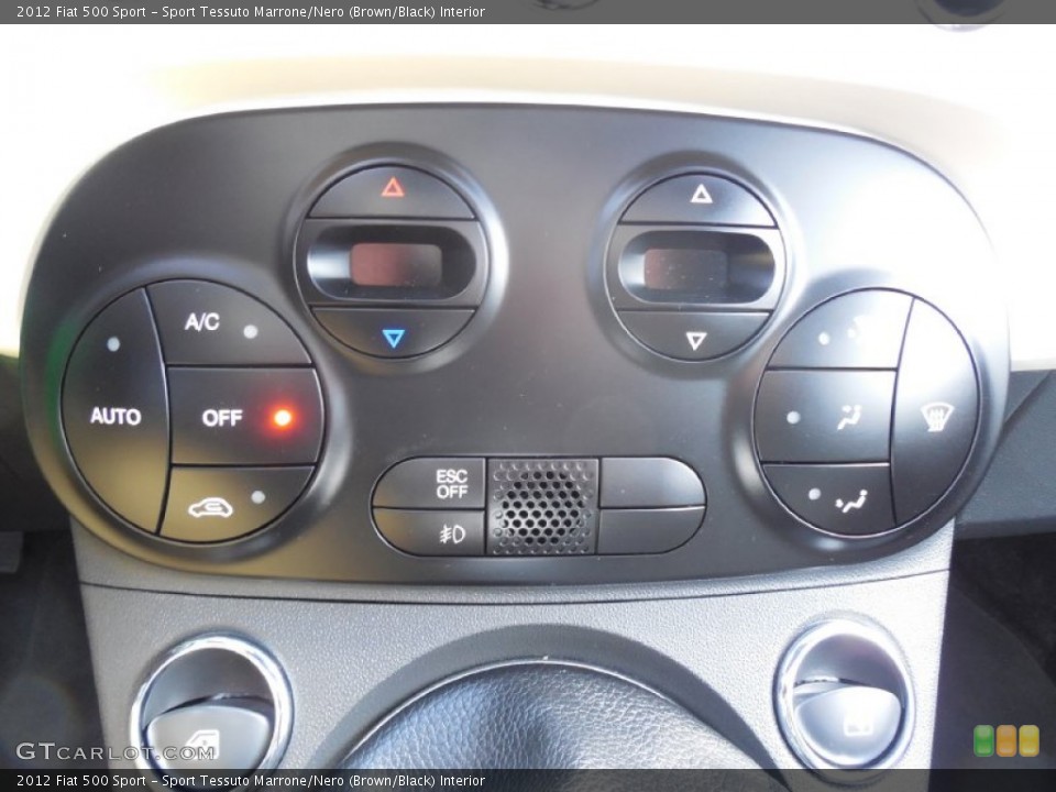 Sport Tessuto Marrone/Nero (Brown/Black) Interior Controls for the 2012 Fiat 500 Sport #79238815