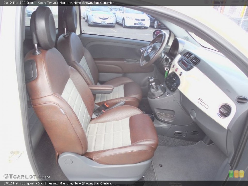 Sport Tessuto Marrone/Nero (Brown/Black) Interior Photo for the 2012 Fiat 500 Sport #79238875
