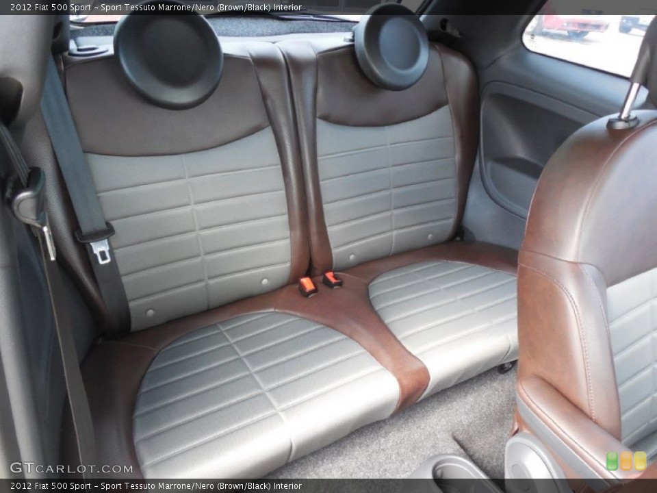 Sport Tessuto Marrone/Nero (Brown/Black) Interior Rear Seat for the 2012 Fiat 500 Sport #79238932