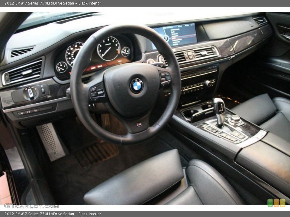 Black Interior Prime Interior for the 2012 BMW 7 Series 750Li xDrive Sedan #79239672