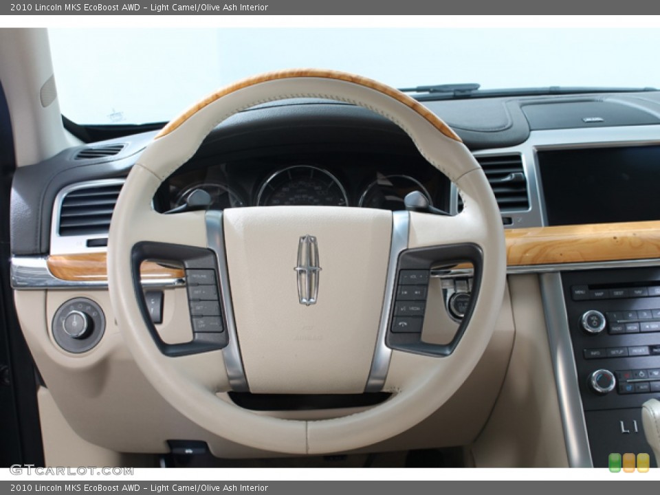 Light Camel/Olive Ash Interior Steering Wheel for the 2010 Lincoln MKS EcoBoost AWD #79239859