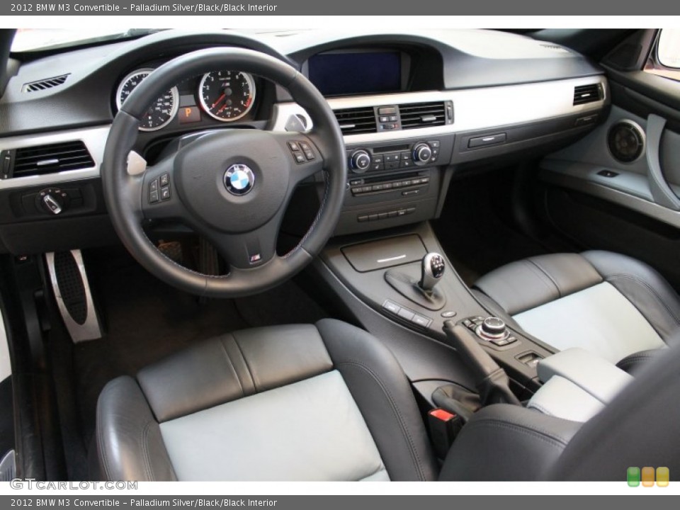 Palladium Silver/Black/Black Interior Prime Interior for the 2012 BMW M3 Convertible #79239996