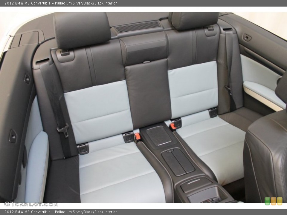 Palladium Silver/Black/Black Interior Rear Seat for the 2012 BMW M3 Convertible #79240049