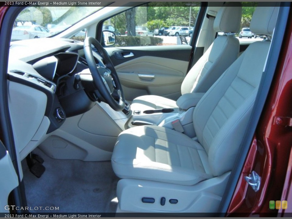 Medium Light Stone Interior Front Seat for the 2013 Ford C-Max Energi #79240702
