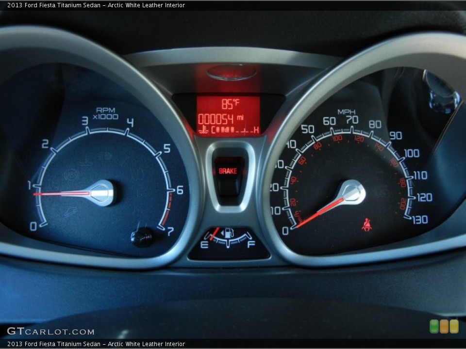 Arctic White Leather Interior Gauges for the 2013 Ford Fiesta Titanium Sedan #79241543