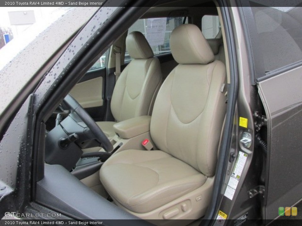 Sand Beige Interior Front Seat for the 2010 Toyota RAV4 Limited 4WD #79243777