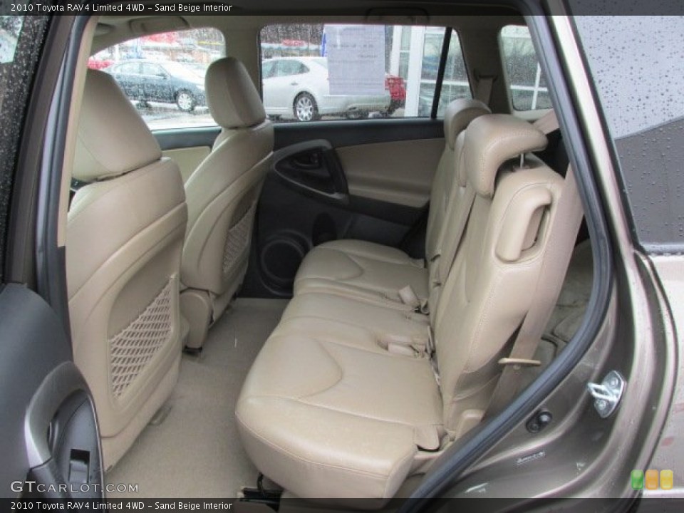 Sand Beige Interior Rear Seat for the 2010 Toyota RAV4 Limited 4WD #79243955