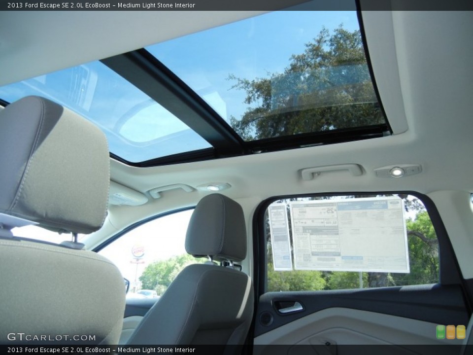 Medium Light Stone Interior Sunroof for the 2013 Ford Escape SE 2.0L EcoBoost #79244421