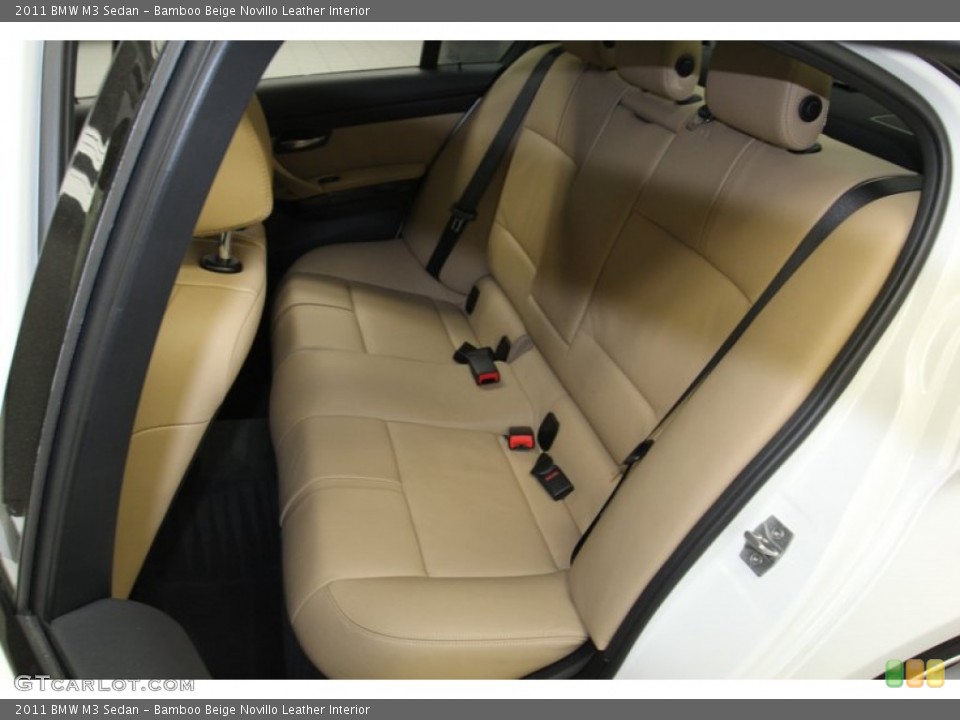 Bamboo Beige Novillo Leather Interior Rear Seat for the 2011 BMW M3 Sedan #79252636