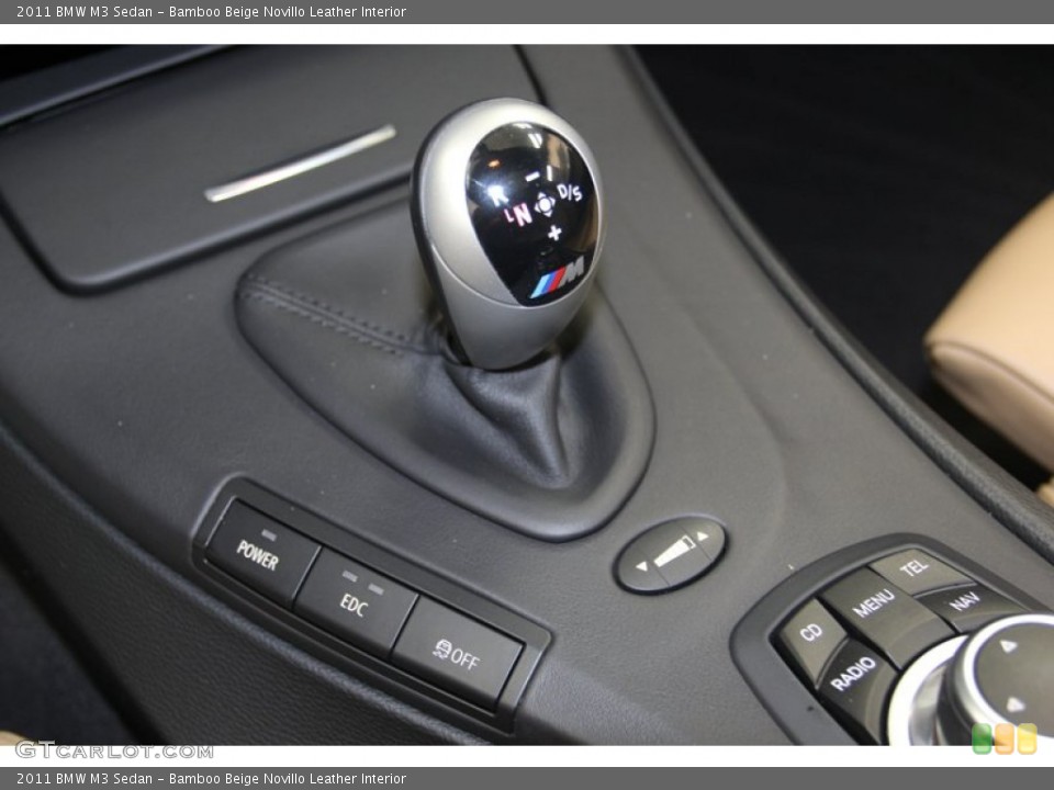 Bamboo Beige Novillo Leather Interior Transmission for the 2011 BMW M3 Sedan #79252743