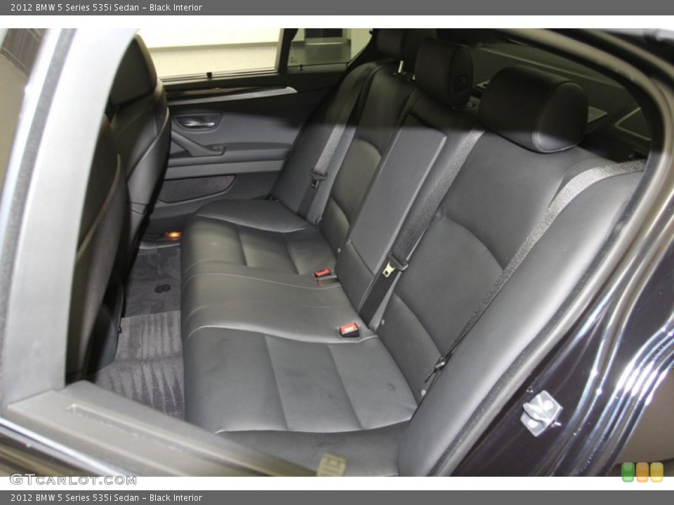 Black Interior Rear Seat for the 2012 BMW 5 Series 535i Sedan #79253160
