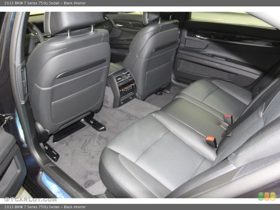 Black Interior Rear Seat for the 2013 BMW 7 Series 750Li Sedan #79255622