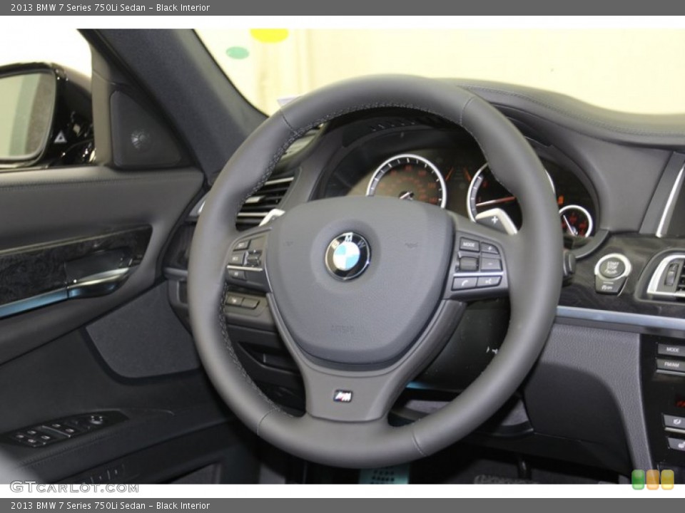 Black Interior Steering Wheel for the 2013 BMW 7 Series 750Li Sedan #79255649