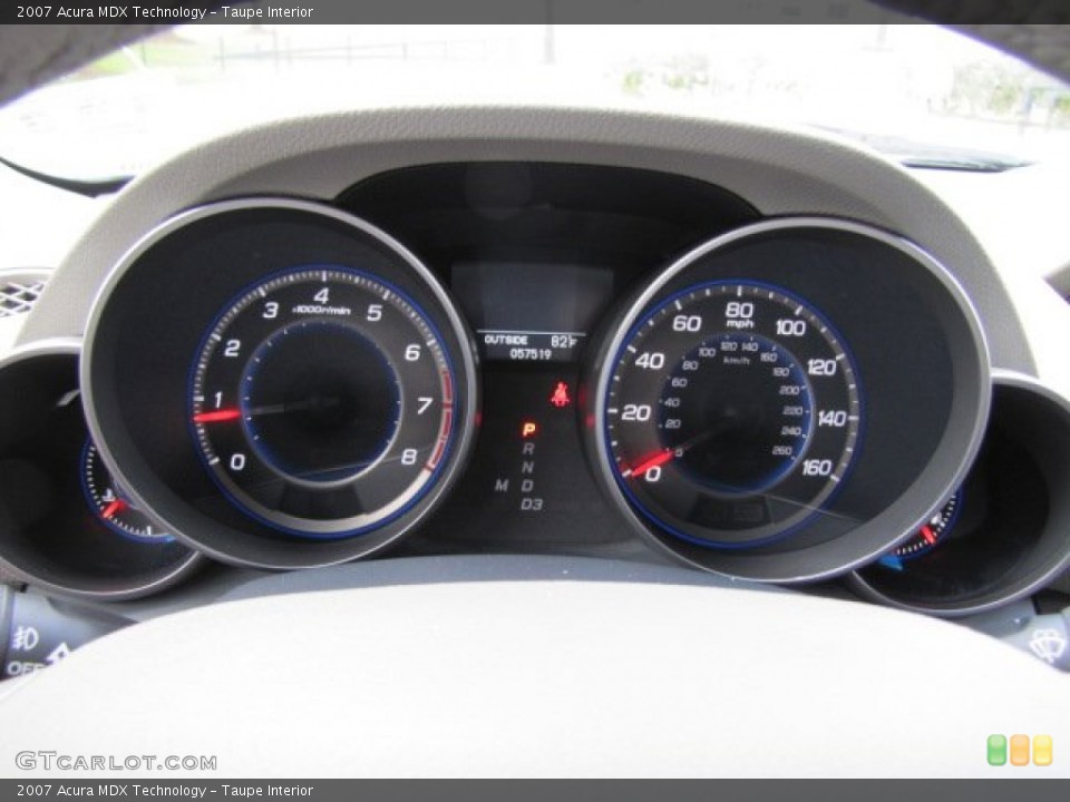 Taupe Interior Gauges for the 2007 Acura MDX Technology #79259935