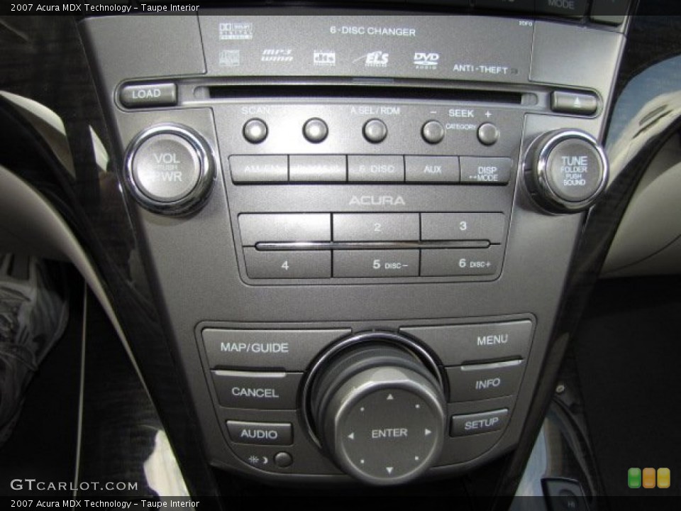 Taupe Interior Controls for the 2007 Acura MDX Technology #79259968