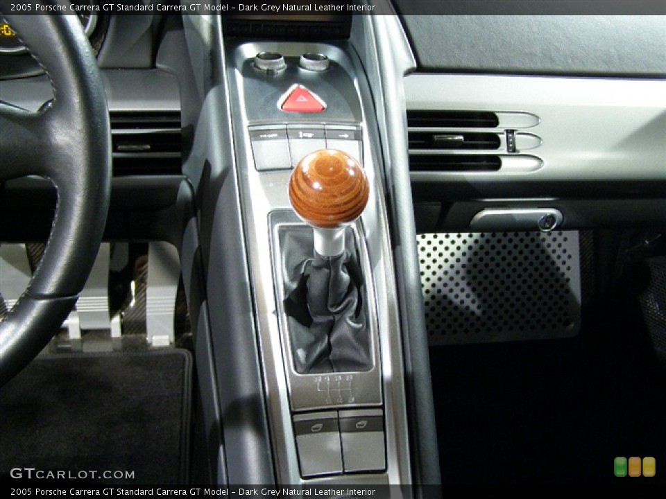 Dark Grey Natural Leather Interior Controls for the 2005 Porsche Carrera GT  #79260