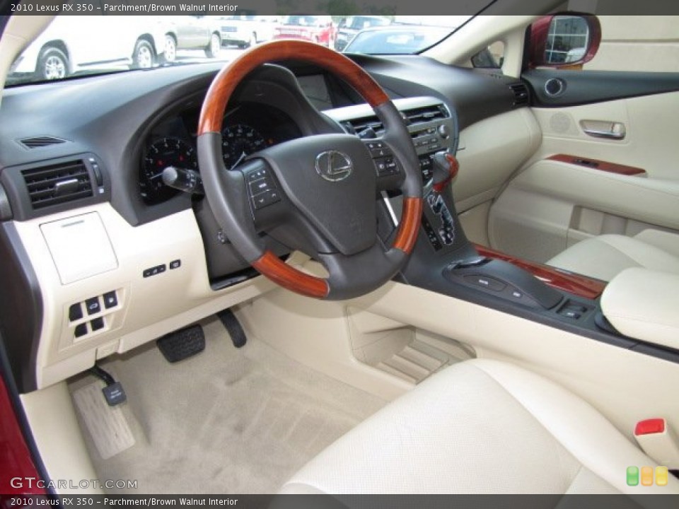 Parchment/Brown Walnut Interior Prime Interior for the 2010 Lexus RX 350 #79260799