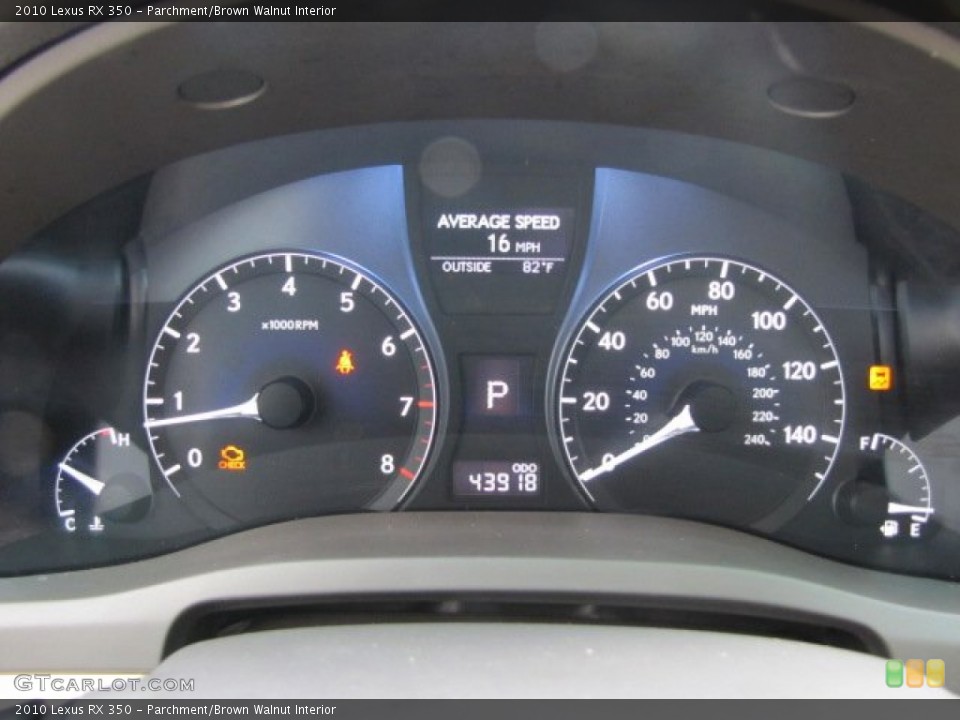 Parchment/Brown Walnut Interior Gauges for the 2010 Lexus RX 350 #79260829