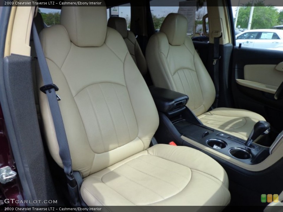 Cashmere/Ebony Interior Front Seat for the 2009 Chevrolet Traverse LTZ #79261940