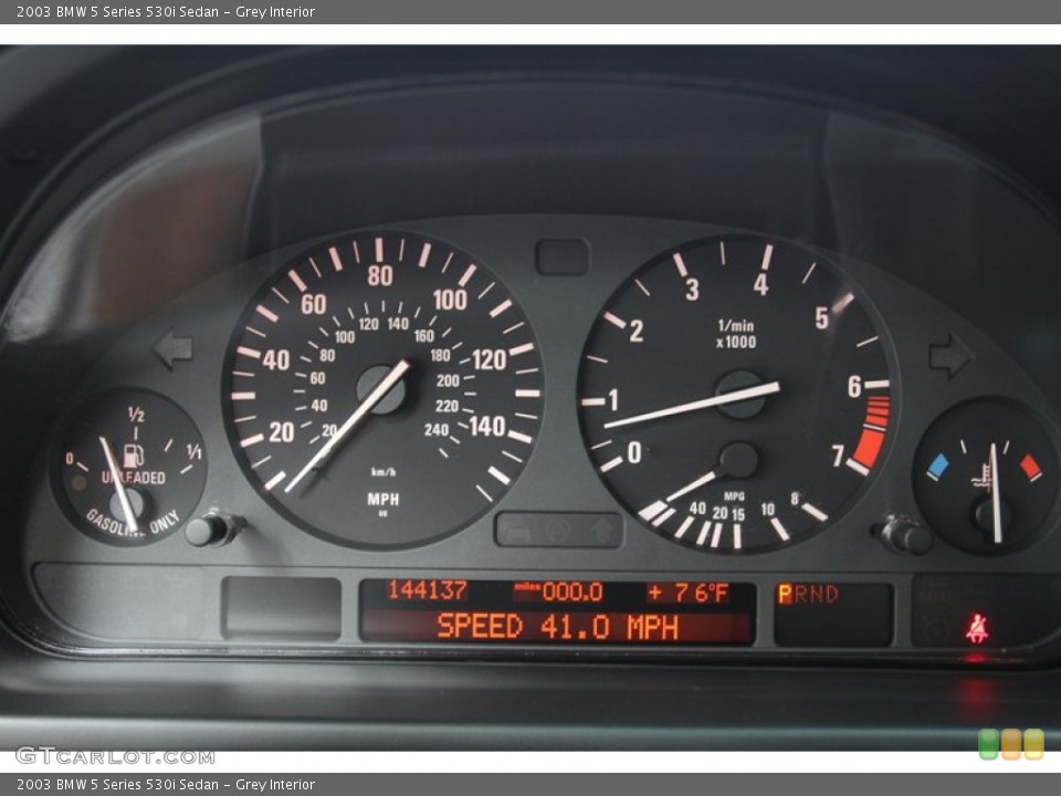 Grey Interior Gauges for the 2003 BMW 5 Series 530i Sedan #79264796