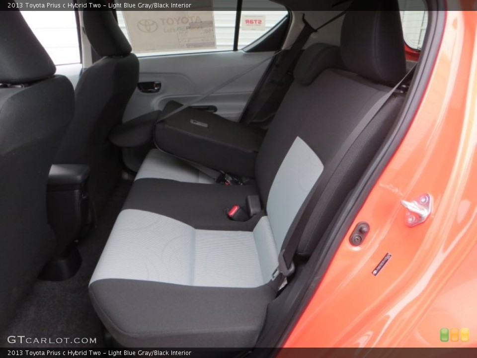 Light Blue Gray/Black Interior Rear Seat for the 2013 Toyota Prius c Hybrid Two #79265084