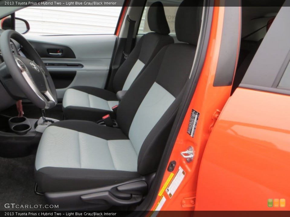 Light Blue Gray/Black Interior Front Seat for the 2013 Toyota Prius c Hybrid Two #79265132