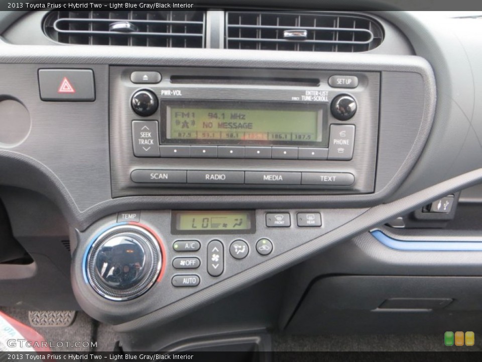Light Blue Gray/Black Interior Audio System for the 2013 Toyota Prius c Hybrid Two #79265231