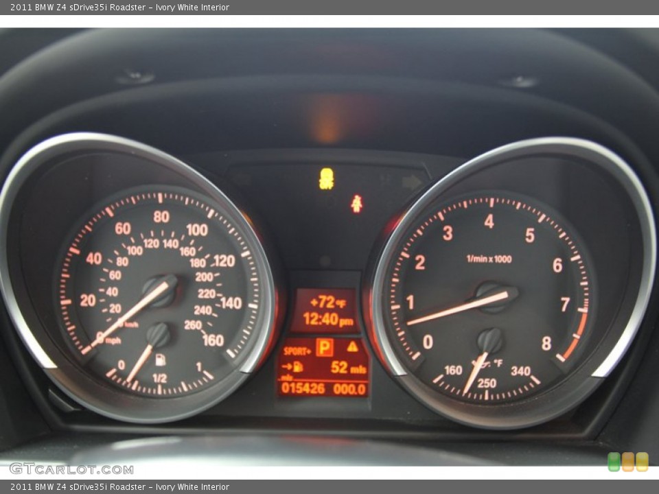Ivory White Interior Gauges for the 2011 BMW Z4 sDrive35i Roadster #79268164
